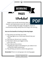Morning Pages Worksheet Provides Guidance for Stream of Consciousness Writing