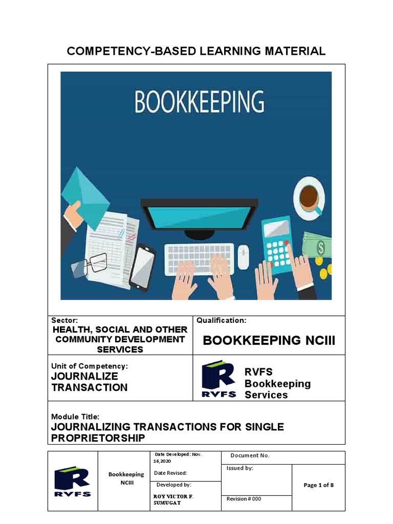 Preliminary Pages of CBLM | PDF | Bookkeeping | Accounting
