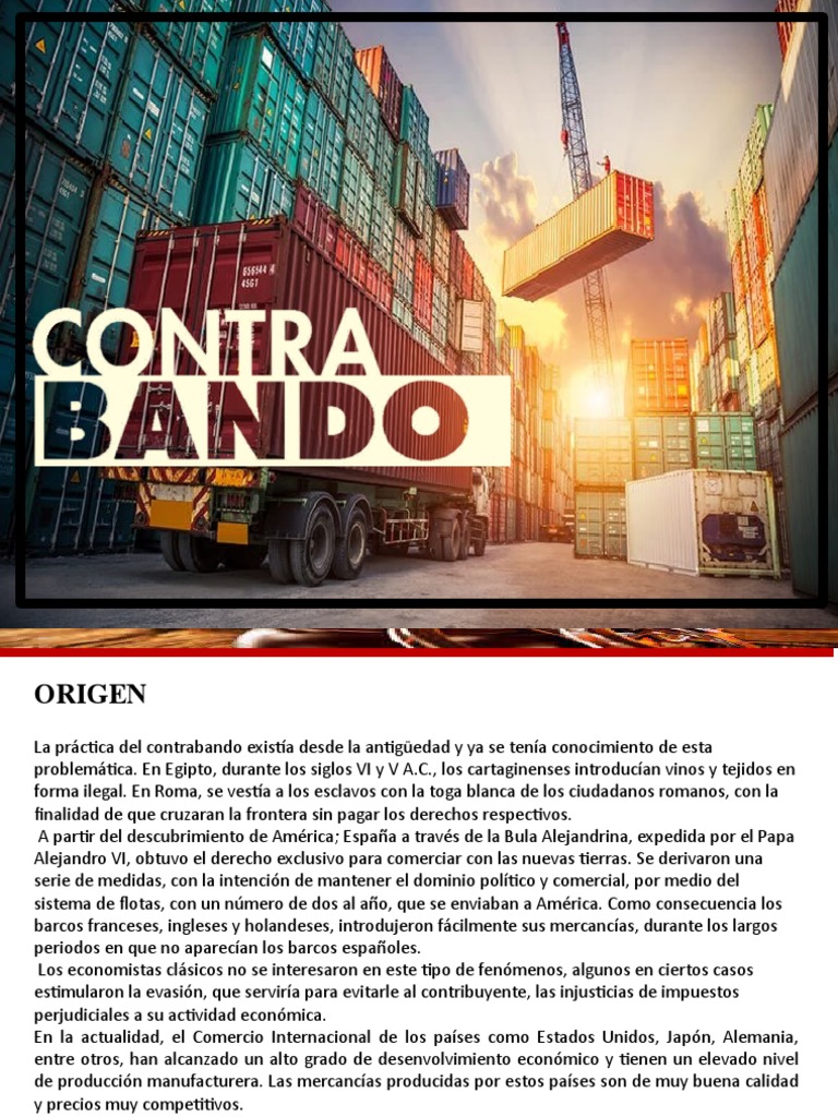 Historia y Problemas del Contrabando | PDF | Contrabando | aduana