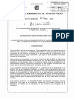 Decreto Que Aumenta El Salario de Los Congresistas para 2021