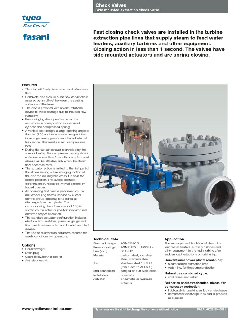 R - 1776 - Check Valves Side Mounted Extraction Check Valve | PDF ...