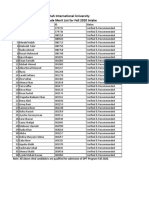 DPT Female First Merit List