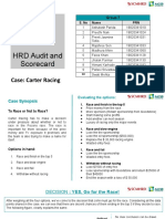 HRD Audit and Scorecard: Case: Carter Racing