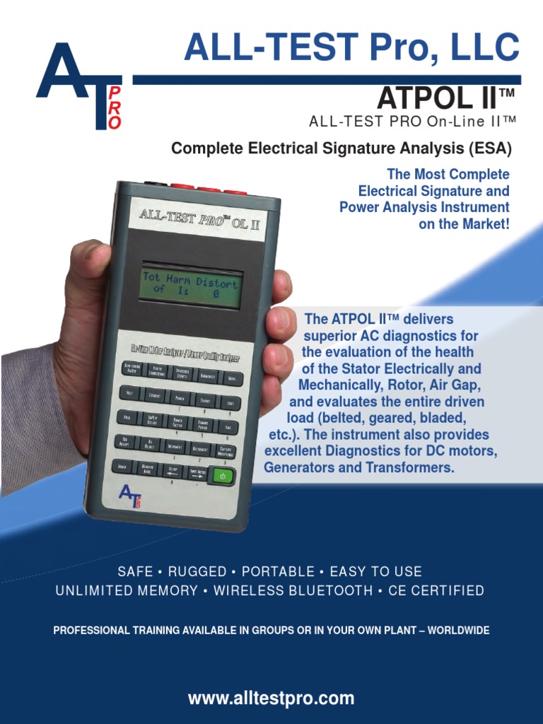 All-Test Pro, LLC: Atpol Ii | PDF | Electric Motor | Electric Generator