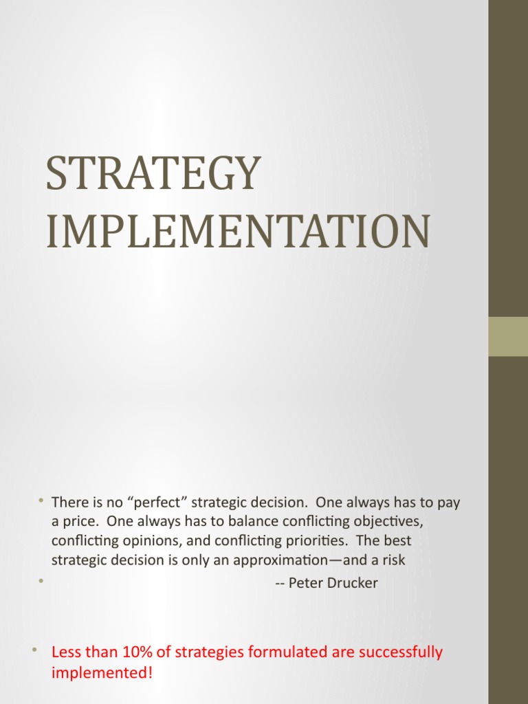 Strategy Implementation | PDF | Organizational Structure | Strategic ...