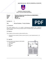 Dynamics Lab Sheet 2 - Physical Pendulum Experiment - PKP PDF