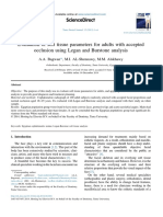 Evaluation of Soft Tissue Parameters For Adults With Accepted Occlusion Using Legan and Burstone Analysis