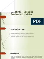 Chapter 13 - Managing Nondeposit Liabilities