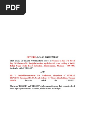 Lease Agreement