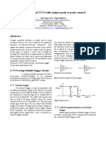 Novel Design of VCO With Output Peak To Peak Control: 1. VCO Using Schmitt Trigger Circuit