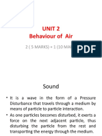 Unit 2 Behaviour of Air: 2 (5 MARKS) + 1 (10 MARK)