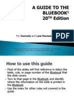 Bluebook Guide 20th Ed PowerPoint From Penn State Law