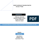 Report Writing of Teacing Practice