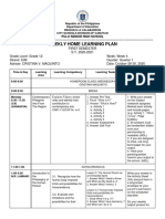 Weekly Home Learning Plan