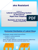 Rigid Floor Diaphragm Seismic Design