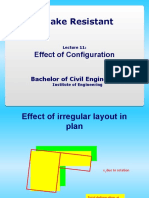 Earthquake Resistant Design: Effect of Configuration