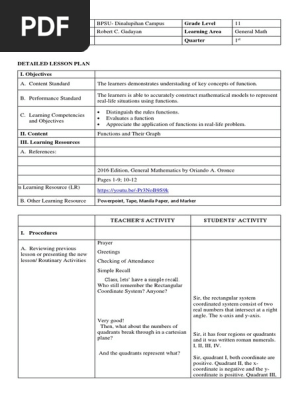 Lesson Plan-Function