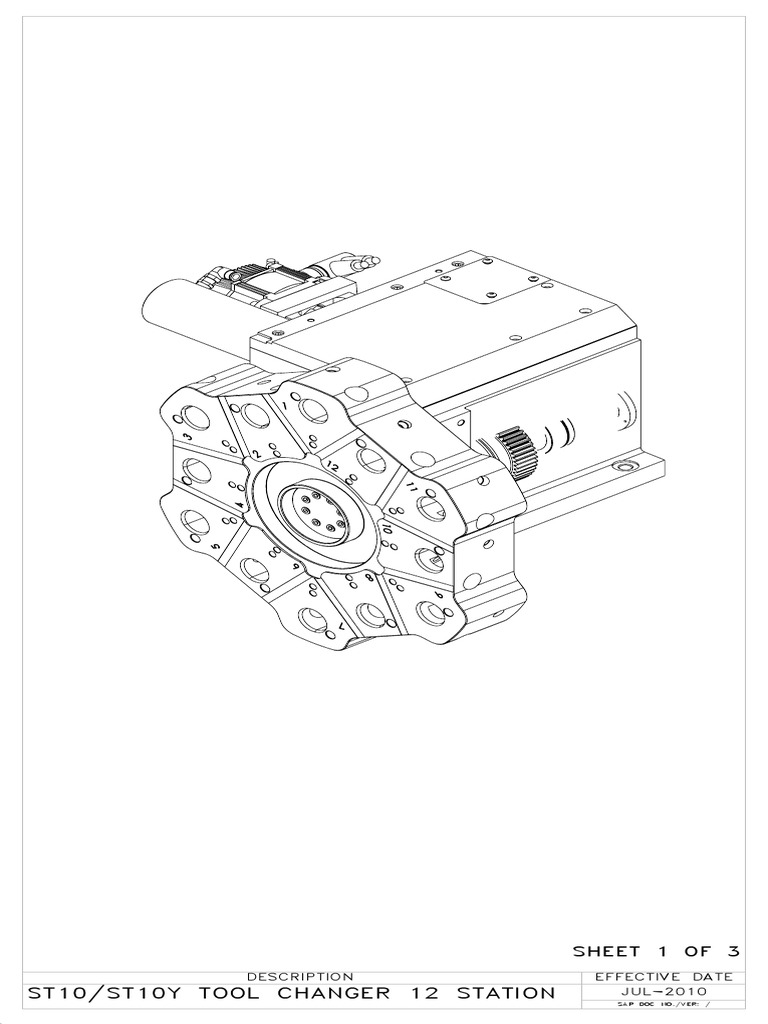 St10/St10Y Tool Changer 12 Station: Sheet 1 of 3 | PDF