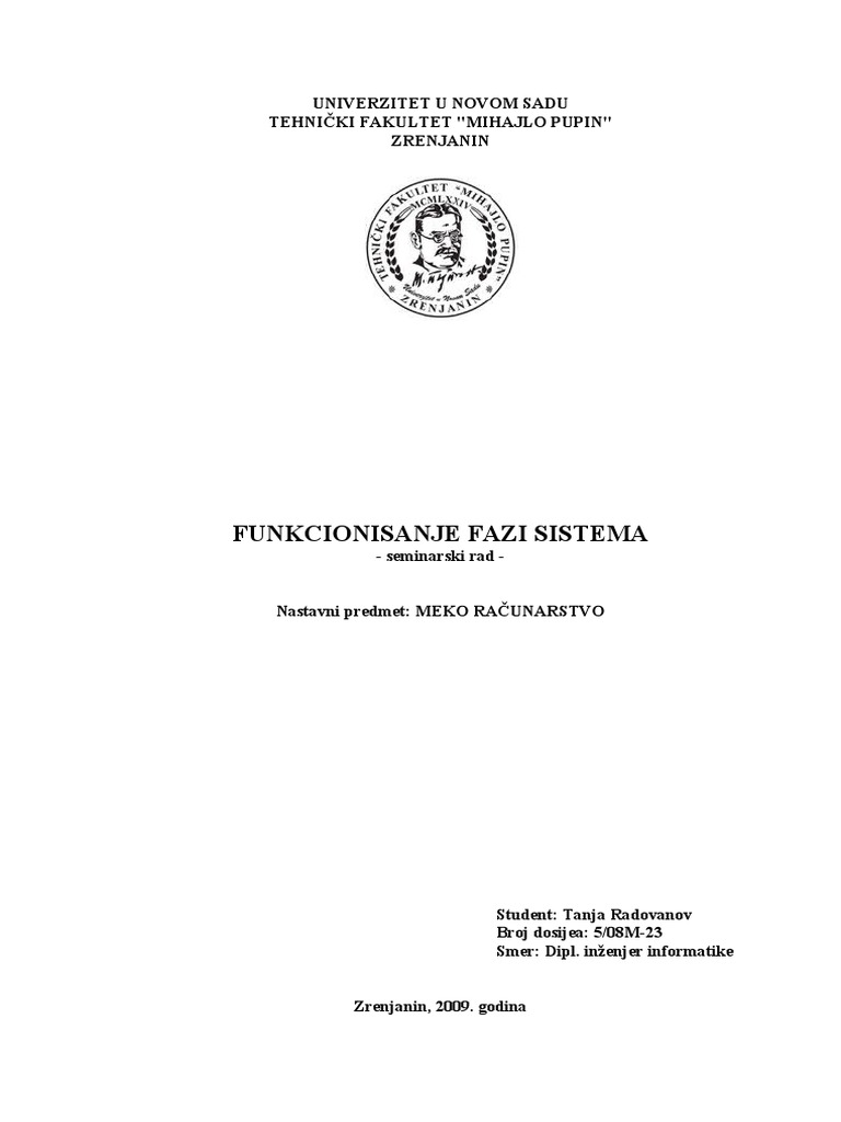 Funkcionisanje Fazi Sistema | PDF