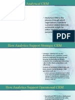 How Analytics Support Strategic and Tactical CRM