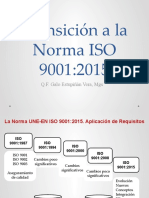 Transición A La Norma ISO 9001:2015: Q.F. Galo Estupiñán Vera, Mgs