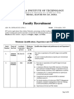 Faculty Recruitment: Birla Institute of Technology