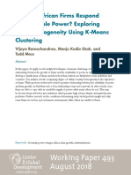 CGD - 2018 - How do African firms respond unreliable power - K means clustering