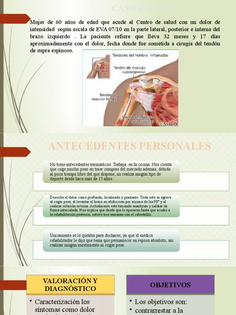 Caso Clinico Paciente Con Dolor Tras Cirugía Del Tendón Supraespinoso ...