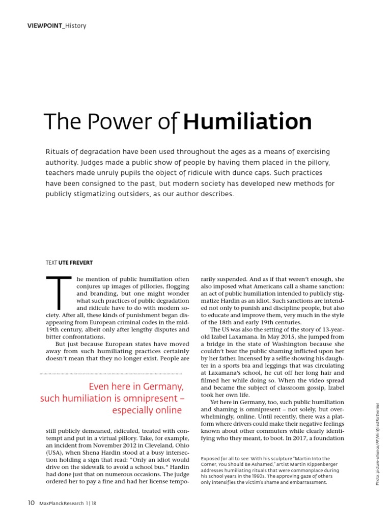 The Modern Face of Public Humiliation | PDF | Shame | Defamation