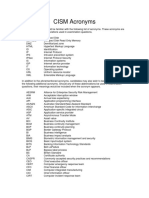 CISM Acronyms PDF