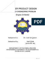 Polymer Product Design: Complex Engineering Problem (Engine Oil Bottle)