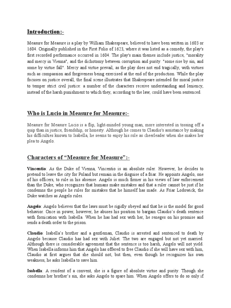 Measure For Measure PDF