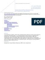 Preparation of Silver Nanoparticles and Their Characterization