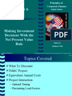 Making Investment Decisions With The Net Present Value Rule: Eighth Edition