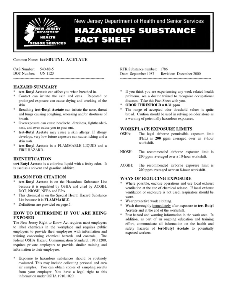 Understanding the Hazards of tertButyl Acetate A Comprehensive Look