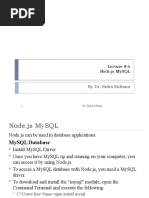 Lecture # 6 - Node - .Js MySQL