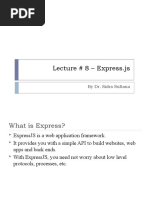 Lecture # 8 - Express - .Js