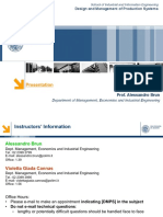 Presentation: Design and Management of Production Systems