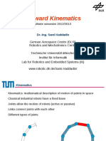 Forward Kinematics: Winter Semester 2012/2013