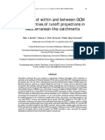 Analysis of within and between-GCM uncertainties of runoff projections in Mediterranean-like catchments