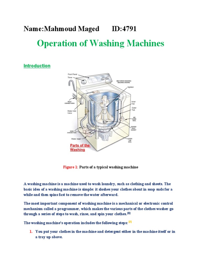 How Washing Machines Operate: A Guide | PDF | Washing Machine | Tools