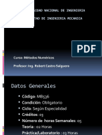 1 Introduccion al Curso de Metodos Numericos