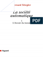 Bernard Stiegler - La Société automatique 1. L’avenir du travail-Fayard (2015)