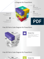 Free 3D Tetris Cube Diagram For Powerpoint: Sample Text Sample Text