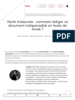 Pacte D'associés - Comment Rédiger Ce Document Indispensable en Levée de Fonds - PDF