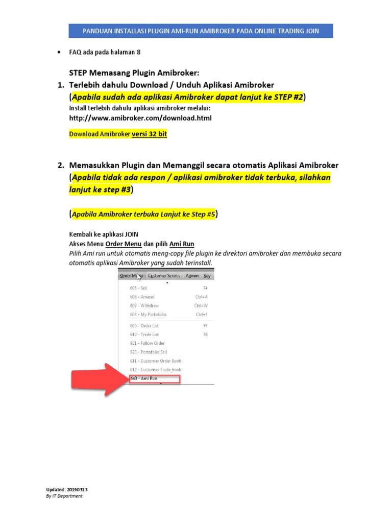 Panduan Instalasi Amibroker Coba | PDF