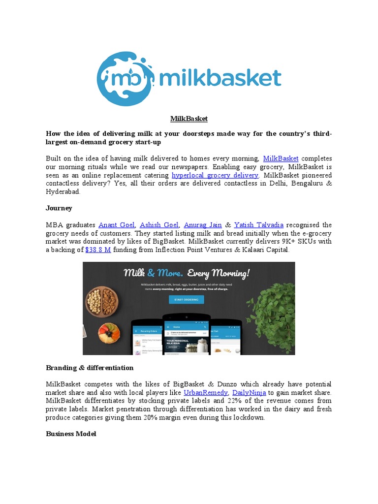 Milkbasket How The Idea of Delivering Milk at Your Doorsteps Made Way