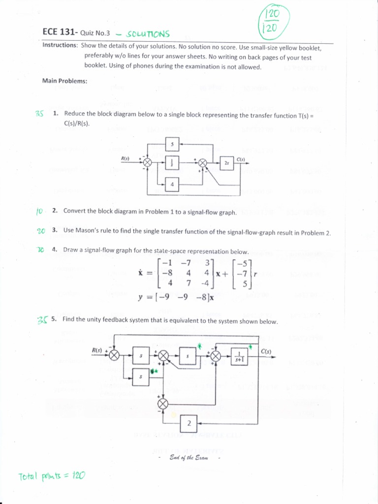 ECE 131 Signal Flow Graph Problems | PDF | Theoretical Computer Science ...