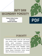 Porosity Dan Secondary Porosity: Febianti Widia Pratiwi F1D317035 Teknik Geofisika