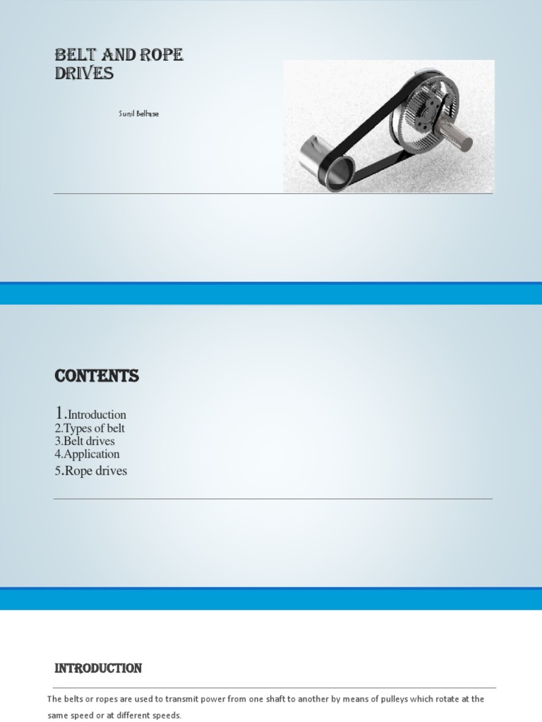 Belt and Rope Drives Sunil Belbase Download Free PDF Belt